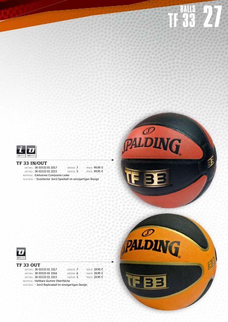 Spalding Online Katalog 2013 - Alles Basketball