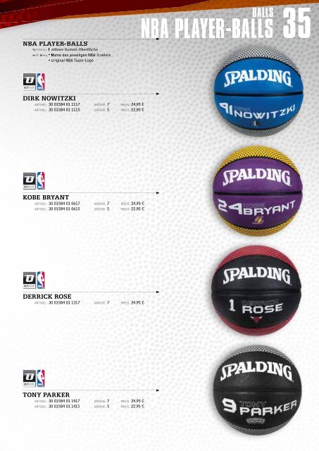 Spalding Online Katalog 2013 - Alles Basketball