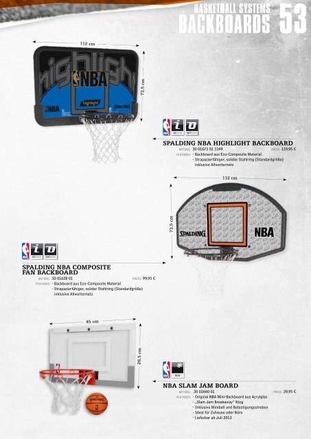 Spalding Online Katalog 2013 - Alles Basketball