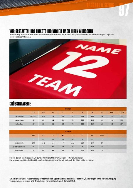 Spalding Online Katalog 2013 - Alles Basketball