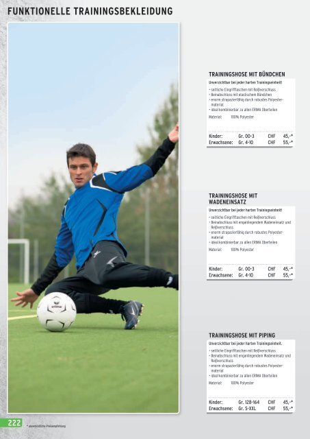 Erima Online Katalog 2013 -Sportbekleidung