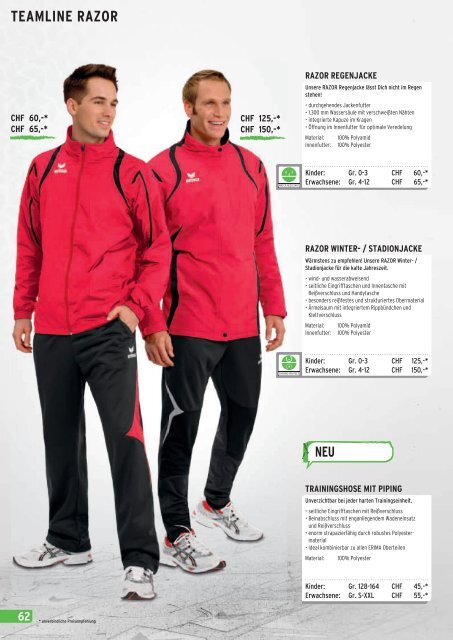 Erima Online Katalog 2013 -Sportbekleidung