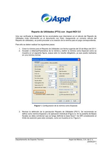 Reparto de Utilidades (PTU) con Aspel-NOI 5.0
