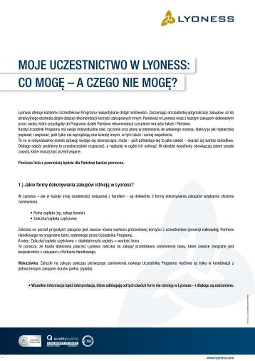 MOJE UCZESTNICTWO W LYONESS: CO MOGĘ – A CZEGO NIE ...