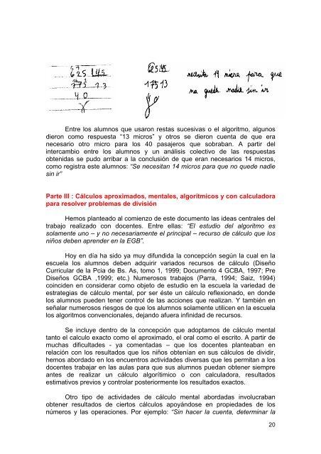 orientaciones didácticas para la enseñanza de la división en los tres ...