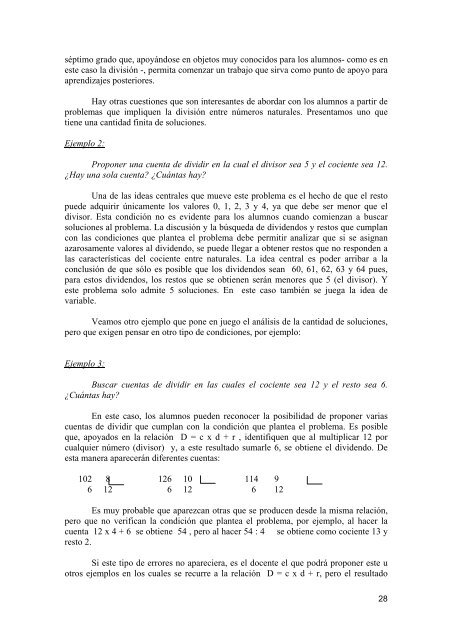 orientaciones didácticas para la enseñanza de la división en los tres ...