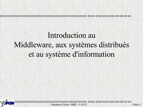 Systèmes d'Information Répartis