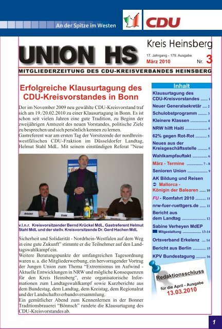 März 2010 - CDU Kreisverband Heinsberg