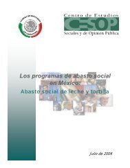 Los programas de abasto social en México: - Cámara de Diputados
