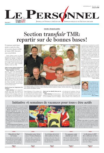 Section transfair TMR: repartir sur de bonnes bases!