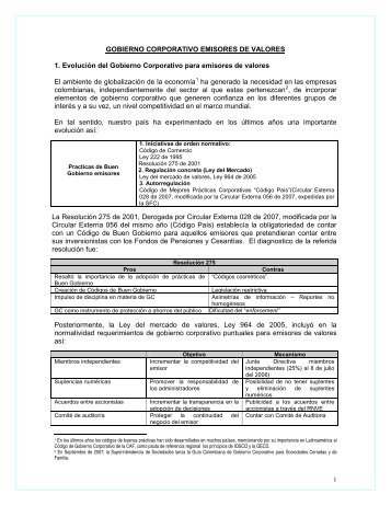 Resumen de la experiencia Colombiana (repartir en Bruselas) - IFC