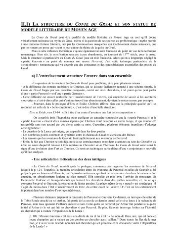 La structure du Conte du Graal, modèle littéraire - La Page des Lettres