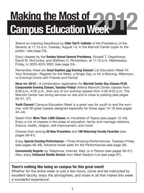 2012 campus education week early registration form - Continuing ...