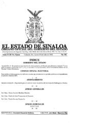 EL E~TADO DE SINALOA - Gobierno del Estado de Sinaloa