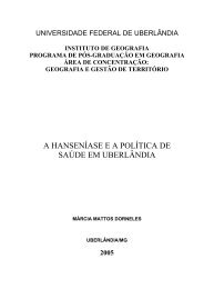 A hanseníase ea política de saúde em Uberlândia - Instituto de ...