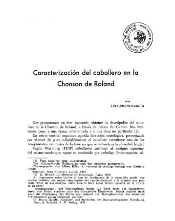 Caracterización del caballero en la Chanson de Roland - Digitum