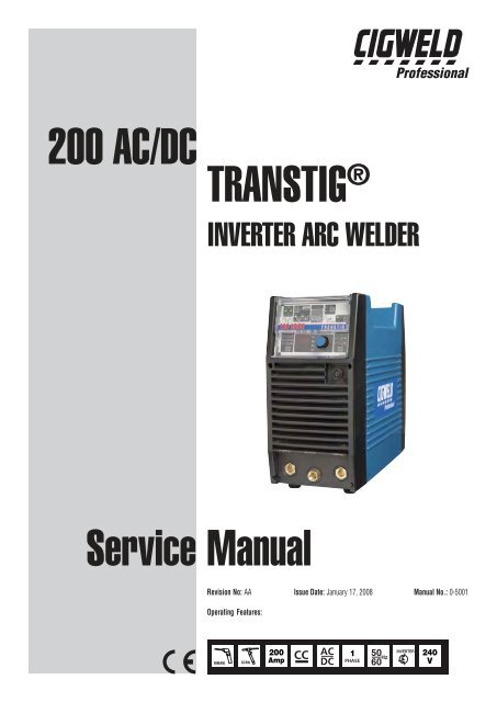 TRANSTIG® 200 AC/DC Service Manual - Victor Technologies