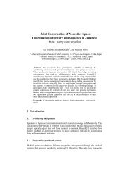 Joint Construction of Narrative Space: Coordination of gesture and ...