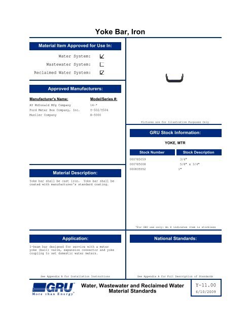 Complete Material Standards Manual - Gainesville Regional Utilities