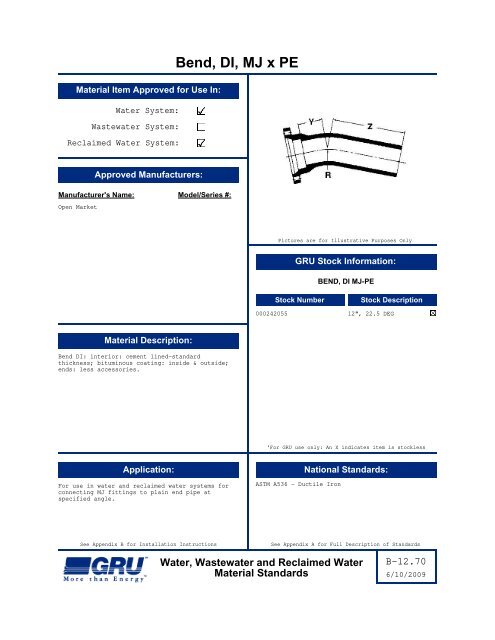 Complete Material Standards Manual - Gainesville Regional Utilities