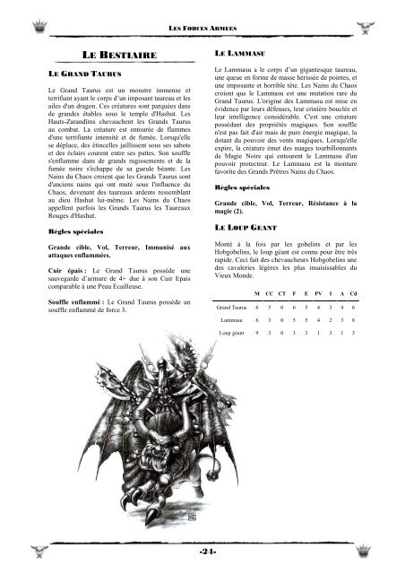 LIVRE D'ARMEE POUR WARHAMMER BATTLE - Ulmo Web Page