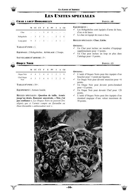 LIVRE D'ARMEE POUR WARHAMMER BATTLE - Ulmo Web Page