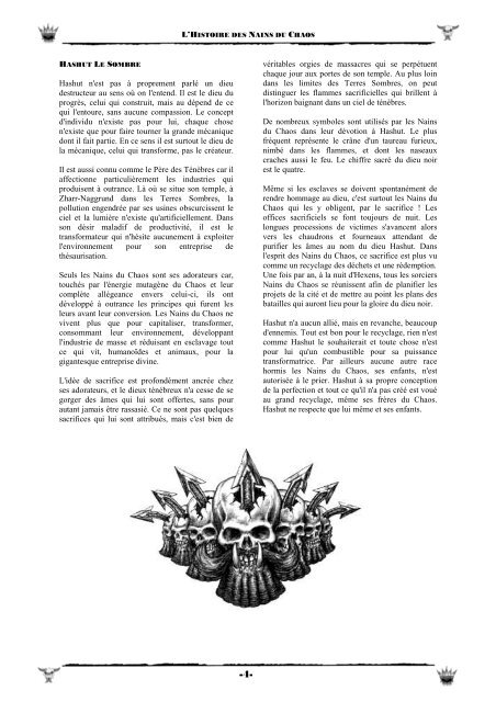 LIVRE D'ARMEE POUR WARHAMMER BATTLE - Ulmo Web Page