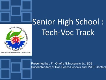 Don Bosco Tech-Voc Track - Catholic Educational Association of the ...