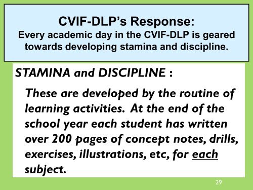 The CVIF Dynamic Learning Program - Catholic Educational ...