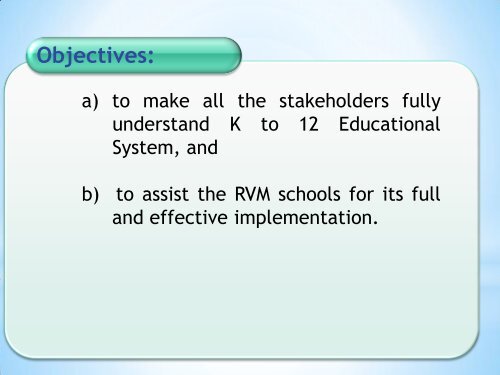 Sr. Marissa Viri RVM Strategies and Actions