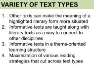 VARIETY OF TEXT TYPES