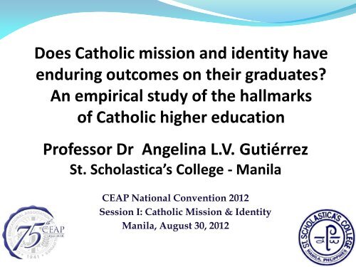 Does Catholic mission and identity have enduring outcomes on their ...