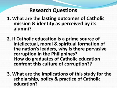 Does Catholic mission and identity have enduring outcomes on their ...