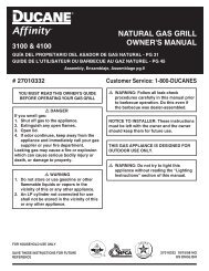 NatUral GaS Grill oWNEr'S maNUal 3100 & 4100 - Weber.com