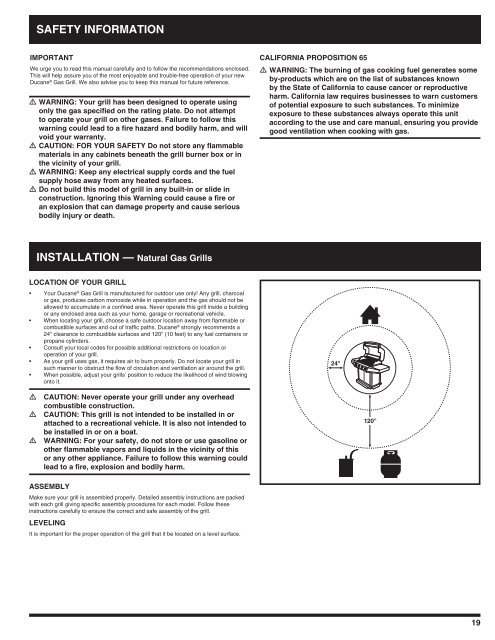 NatUral GaS Grill oWNEr'S maNUal 3100 & 4100 - Weber.com