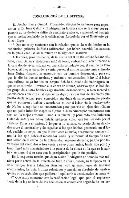 Proceso de Juan Galán - Universidad de Sevilla
