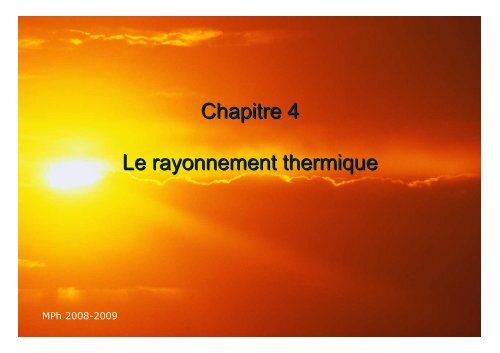 4-cours rayonnement