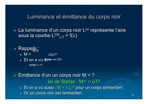 4-cours rayonnement