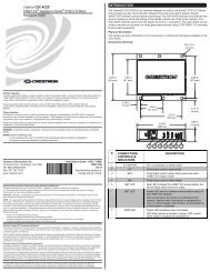 Installation Guide: CSC-ACEX - Crestron