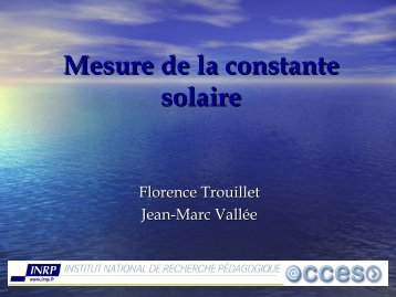 Mesures de la constante solaire - Acces