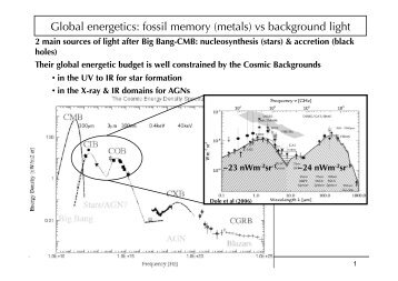 Global energetics: fossil memory (metals) vs ... - David Elbaz