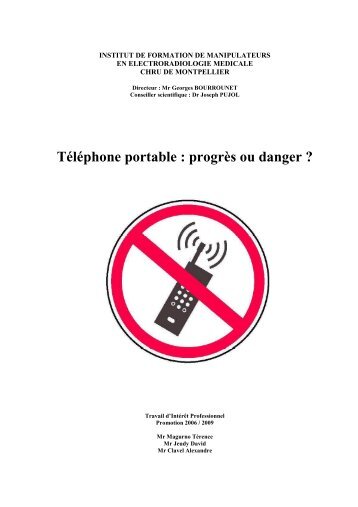 Téléphone portable : Progrés ou danger - CHU Montpellier