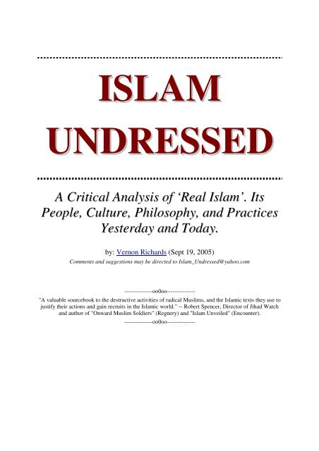 A Critical Analysis Of Real Islam Its People Bukti Dan Saksi