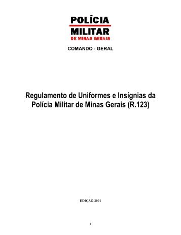 Resolução 3568 - RUIPM - Polícia Militar de Minas Gerais