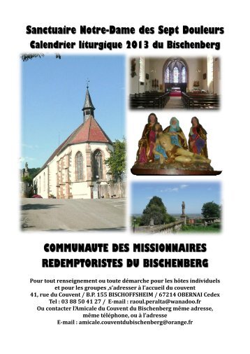 Calendrier liturgique 2013 du Bischenberg - Communauté de ...