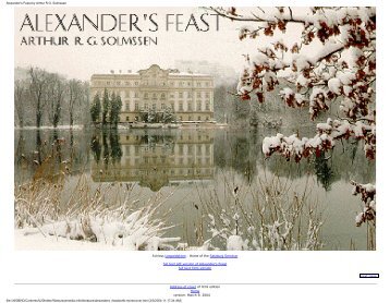 Alexander's Feast by Arthur R.G. Solmssen - acamedia