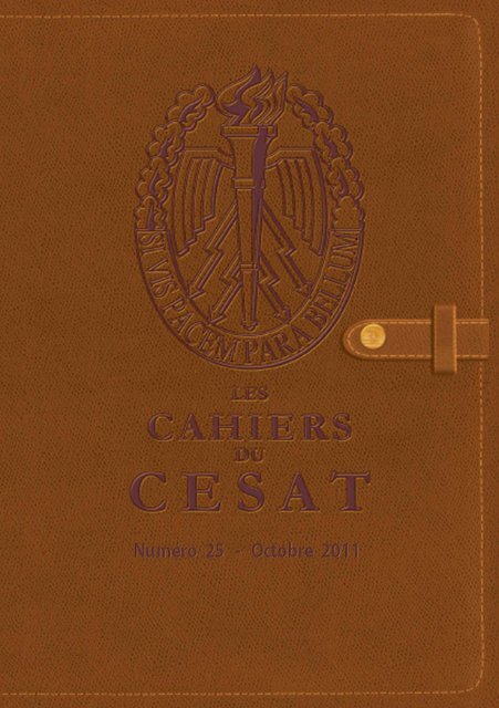Cahier n°25 - cesat - Ministère de la Défense