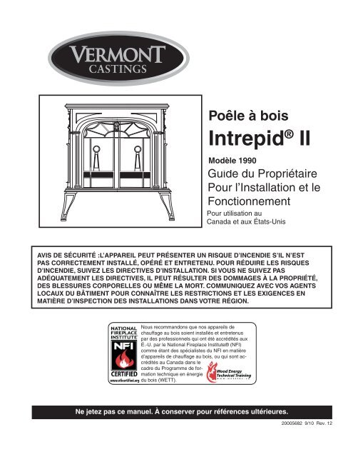 Thermomètre poêle tuyau guide d'operation indique zone de surchauffe.