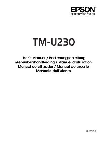 User's Manual / Bedienungsanleitung ... - POS systems