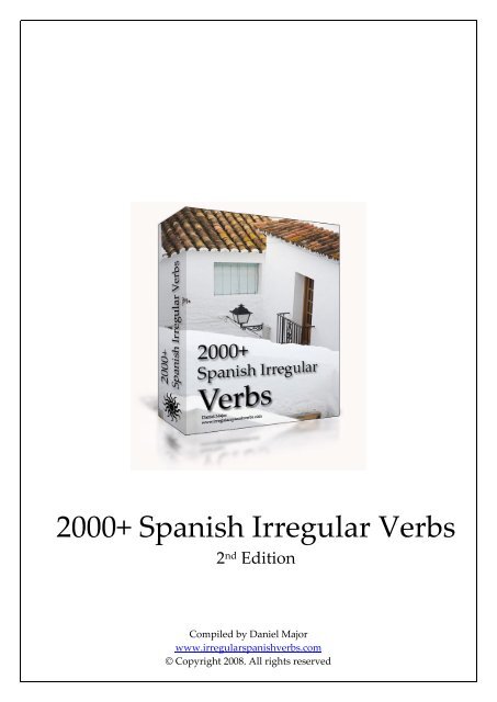 2000+ Spanish Irregular Verbs - Hackvalue